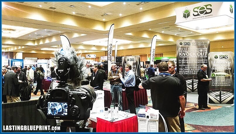 Orlando event videographer shooting Rosen Centre Hotel exhibit hall during convention