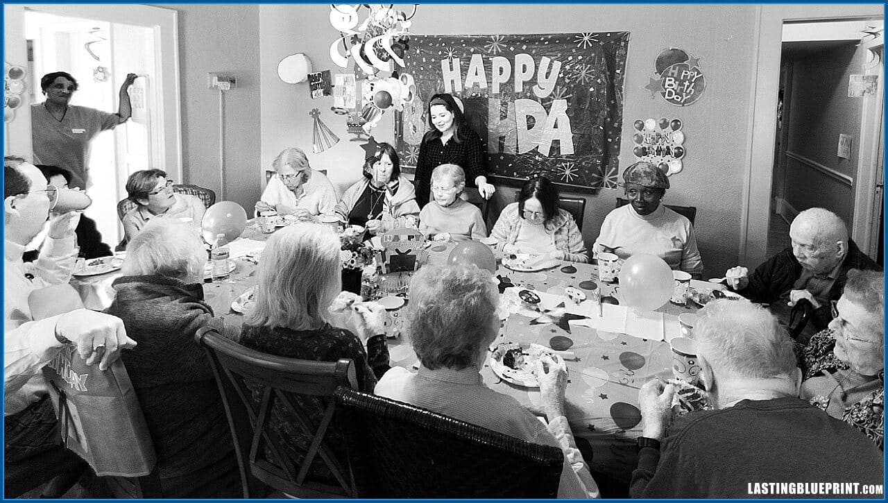 Video Production Orlando Shooting Birthday Party at Alabama Oaks Assisted Living.