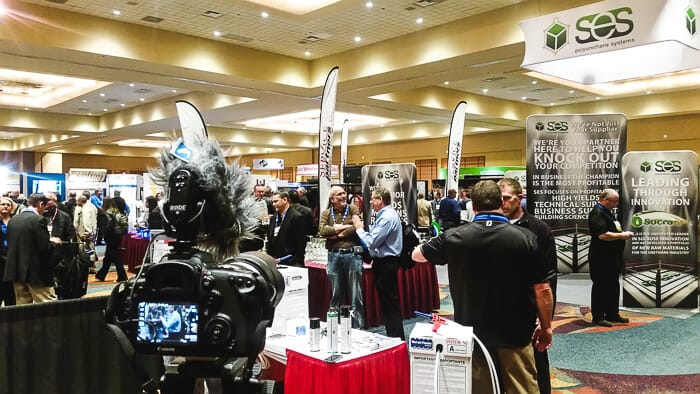 Convention video production of crowd on exhibit hall at Rosen Centre Hotel