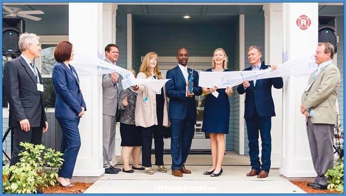 Ribbon cutting ceremony at Quest Village grand opening in Orlando.